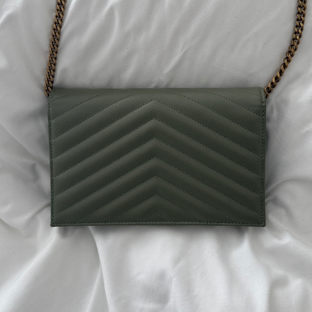 Ysl green wallet on chain cassandre - Picture 7 of 8